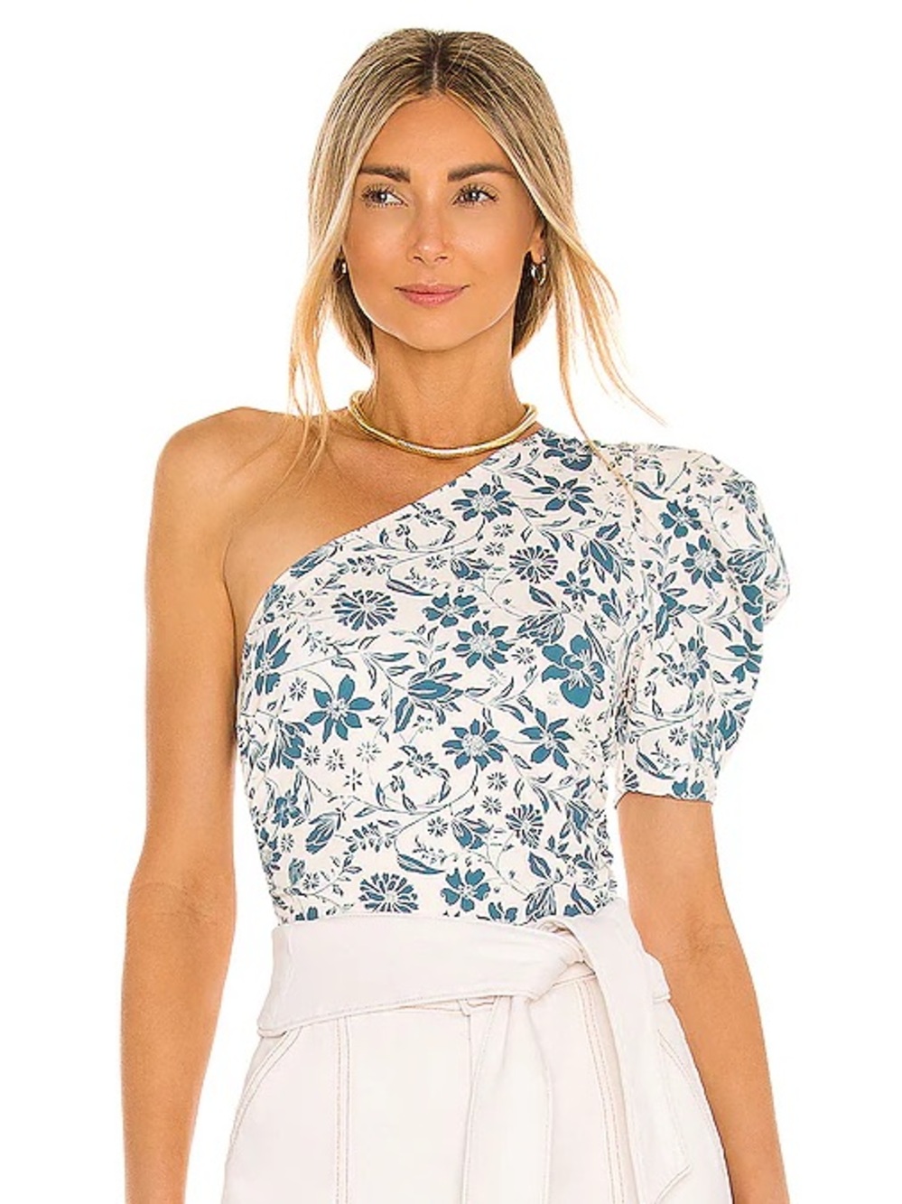 Women’s Free People Floral One Shoulder Bodysuit | Sz M